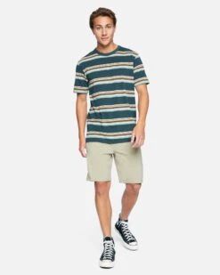 H2O-DRI Harvey Stripe Tee -HURLEY Sales cj5790 seaweed 4