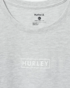 Exist Boxed Logo Cotton Jersey Graphic Tee -HURLEY Sales hfa20vmt 00912 grey grey 3
