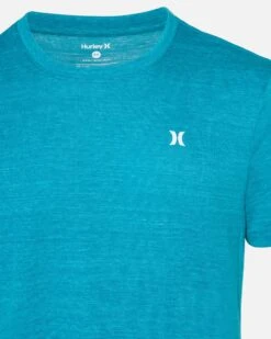 Essential Icon Blended Short Sleeve Graphic Tee -HURLEY Sales hsp22vmt 04008 tornado teal heather 3