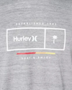 Essential Pop Bar Jersey Short Sleeve Tee -HURLEY Sales hsp23vmt 06331 grey black 3